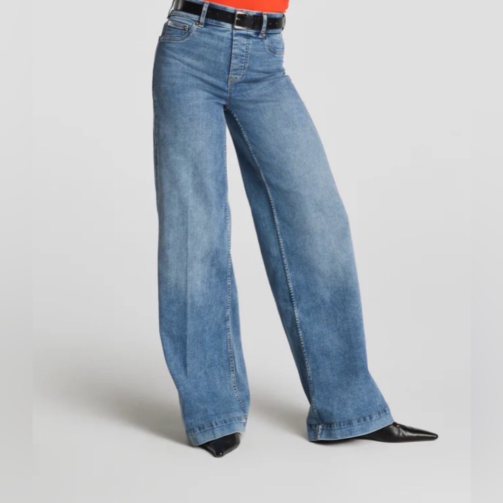 NEW Spanx wide leg jeans